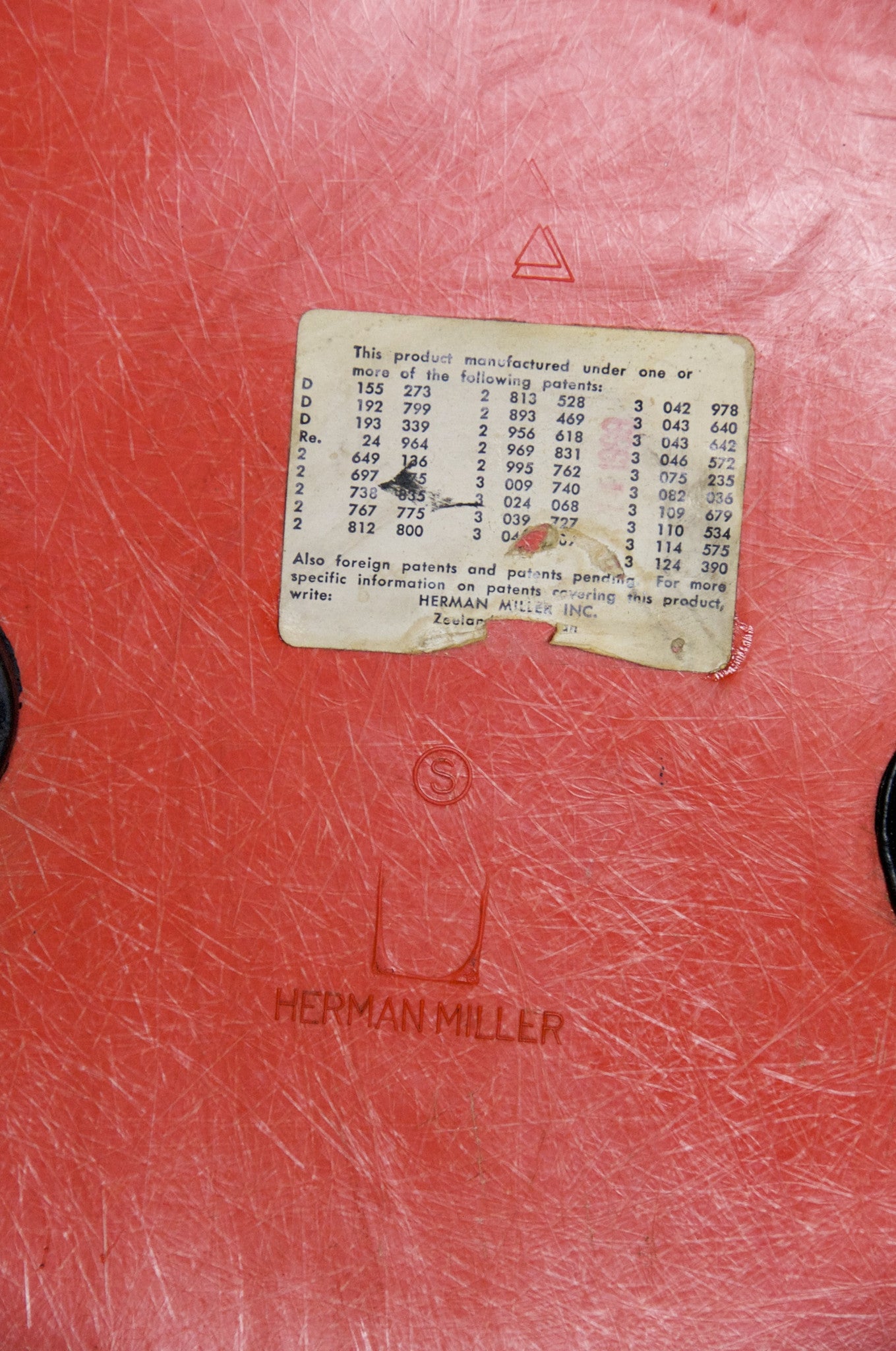 SOLD Extremely Rare 1969 Original Eames Herman Miller Matching Set of 10 Orange/Red