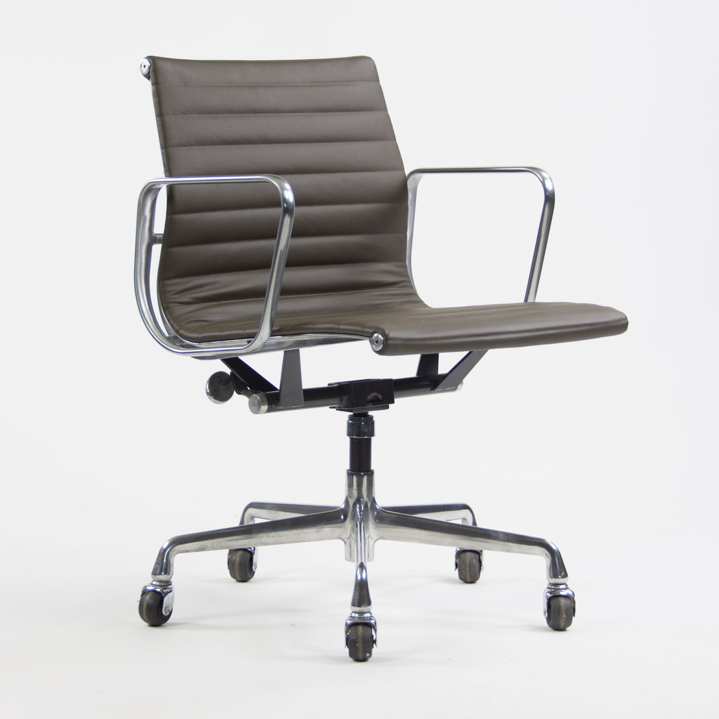 SOLD Herman Miller Eames New Old Stock Low Aluminum Group Management Desk Chair Brown