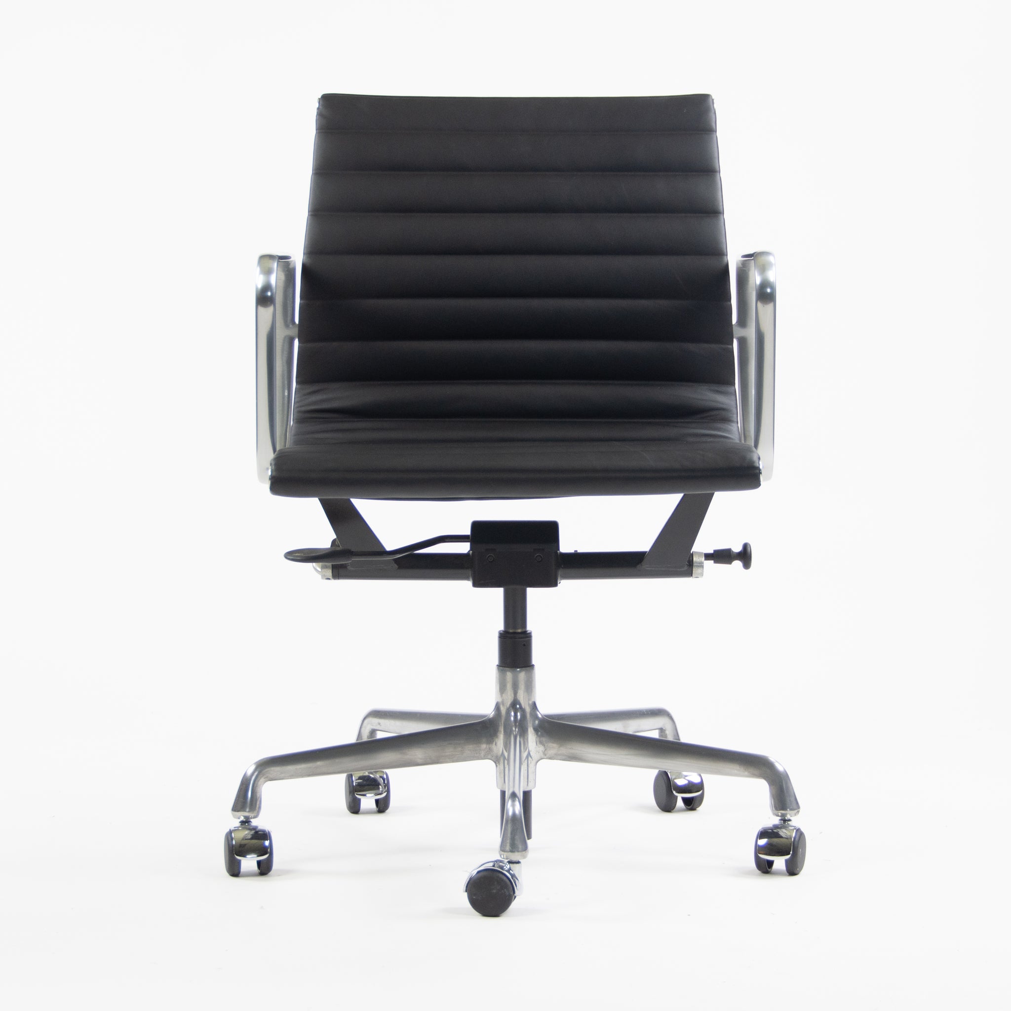 SOLD Herman Miller Eames New Old Stock Low Aluminum Group Management Desk Chair Black