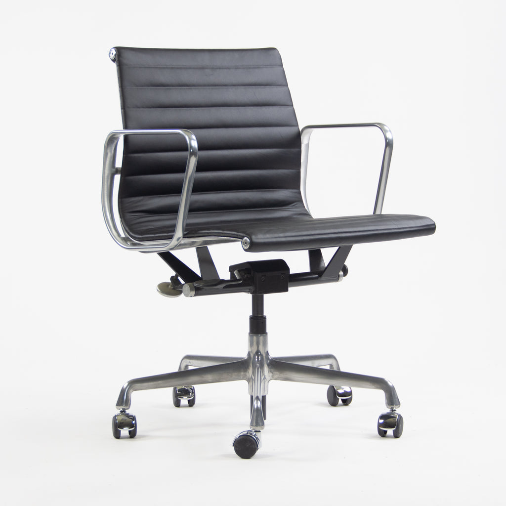 SOLD Herman Miller Eames New Old Stock Low Aluminum Group Management Desk Chair Black