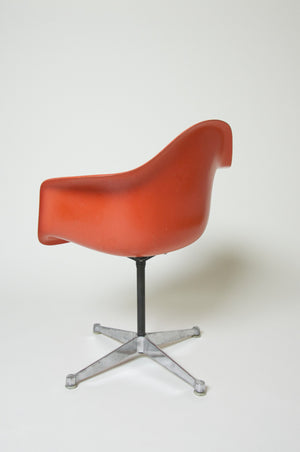 SOLD Extremely Rare 1969 Original Eames Herman Miller Matching Set of 10 Orange/Red