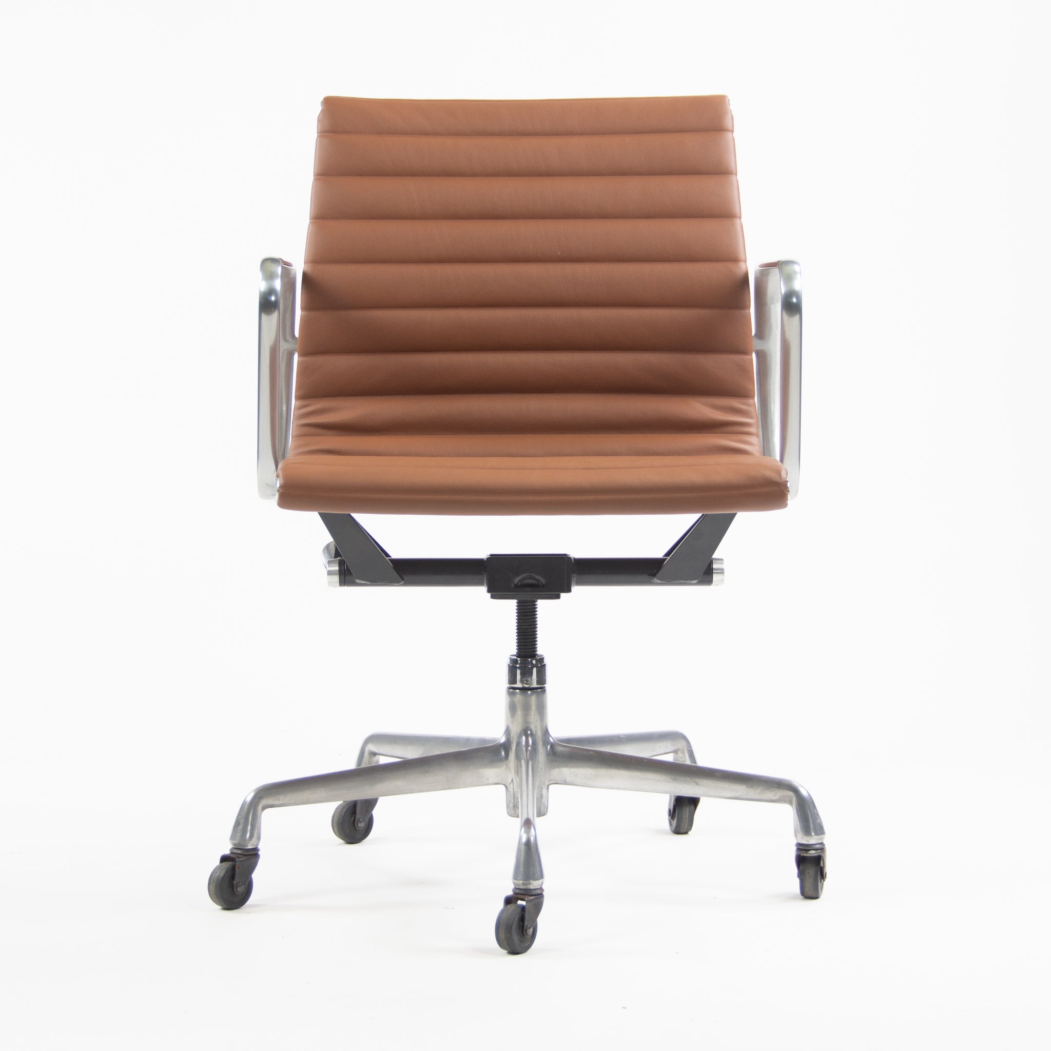 SOLD Herman Miller Eames New Old Stock Aluminum Group Management Desk Chair Cognac