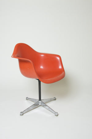 SOLD Extremely Rare 1969 Original Eames Herman Miller Matching Set of 10 Orange/Red