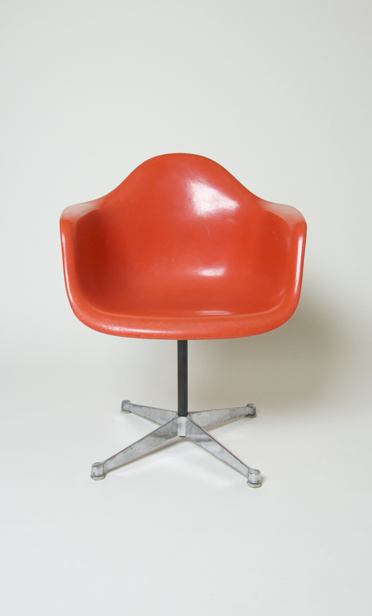 SOLD Extremely Rare 1969 Original Eames Herman Miller Matching Set of 10 Orange/Red