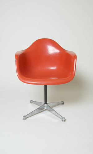 SOLD Extremely Rare 1969 Original Eames Herman Miller Matching Set of 10 Orange/Red