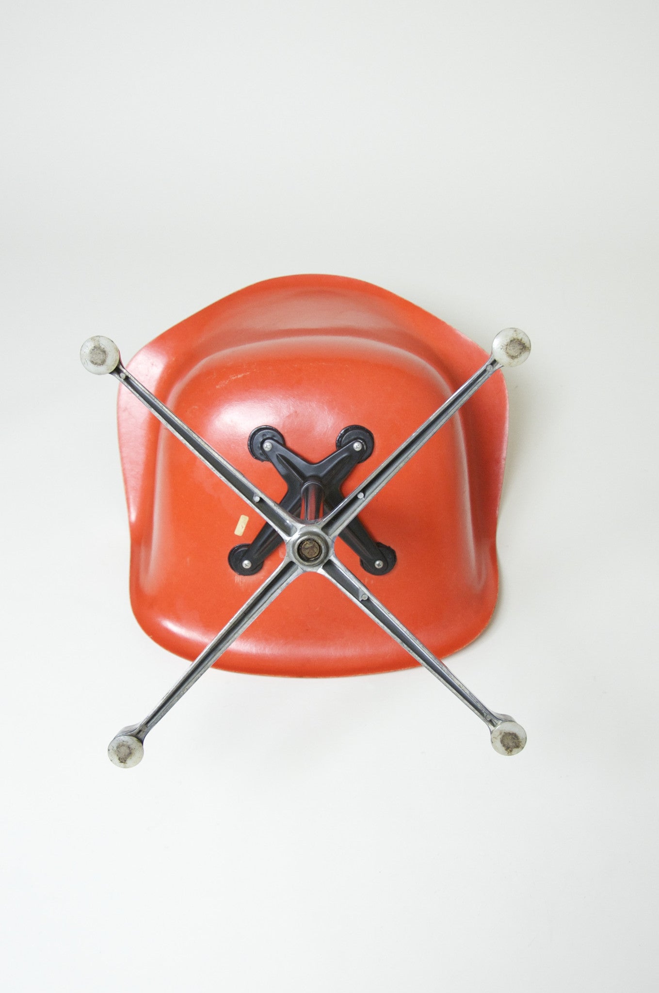 SOLD Extremely Rare 1969 Original Eames Herman Miller Matching Set of 10 Orange/Red