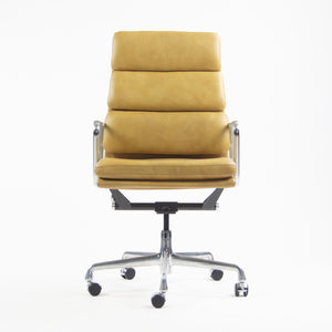 SOLD Herman Miller Eames High Soft Pad Aluminum Executive Desk Chairs 2x Available Tan