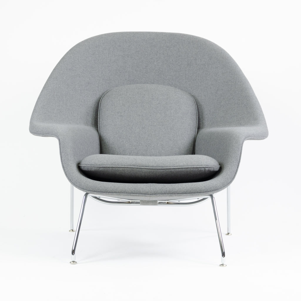 SOLD Brand New Eero Saarinen Womb Chair Knoll International Full-Size Gray Fabric 1x