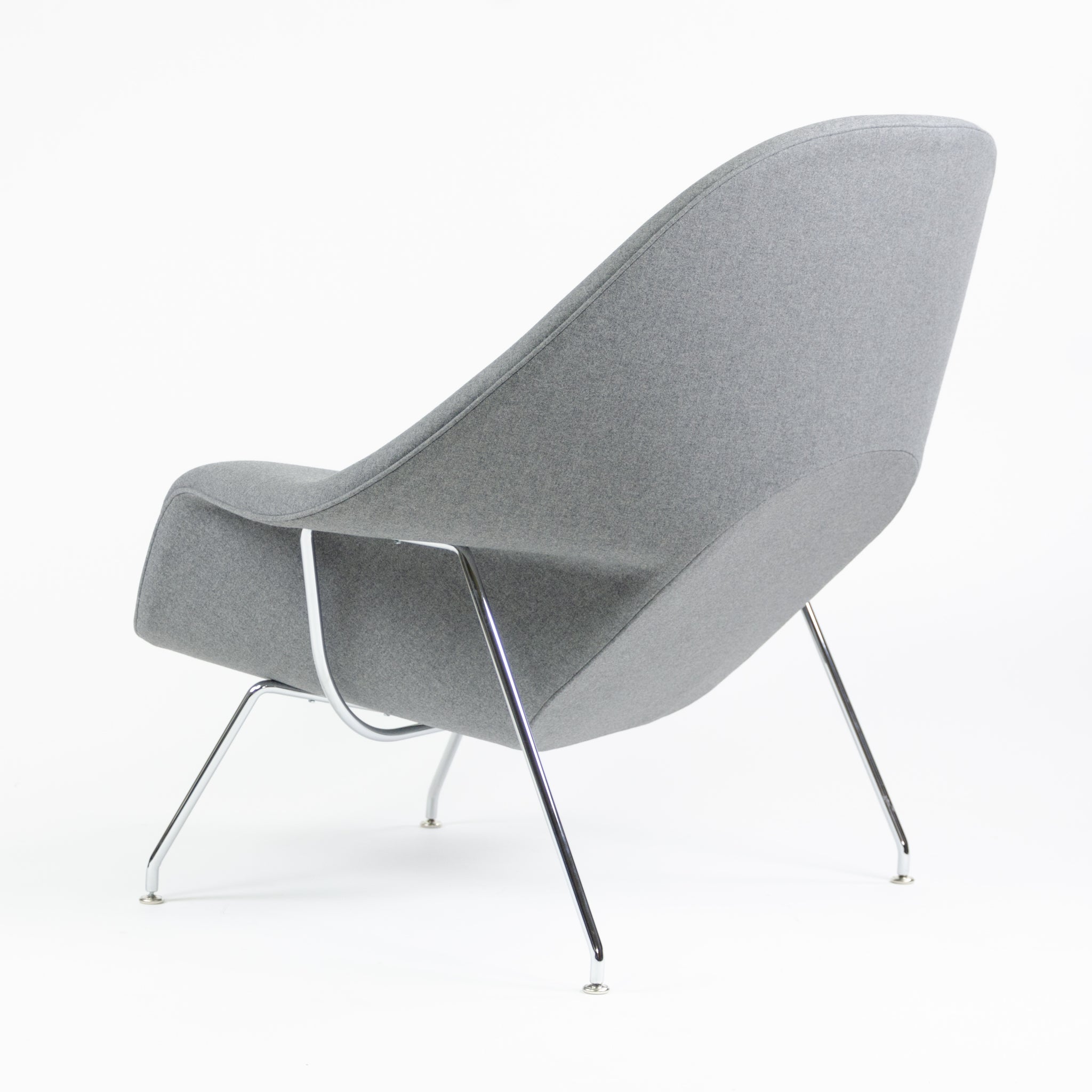 SOLD Brand New Eero Saarinen Womb Chair Knoll International Full-Size Gray Fabric 1x