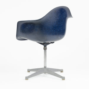 SOLD Herman Miller Eames 1960's Navy Blue Fiberglass Chair Arm Shell Holes Repaired