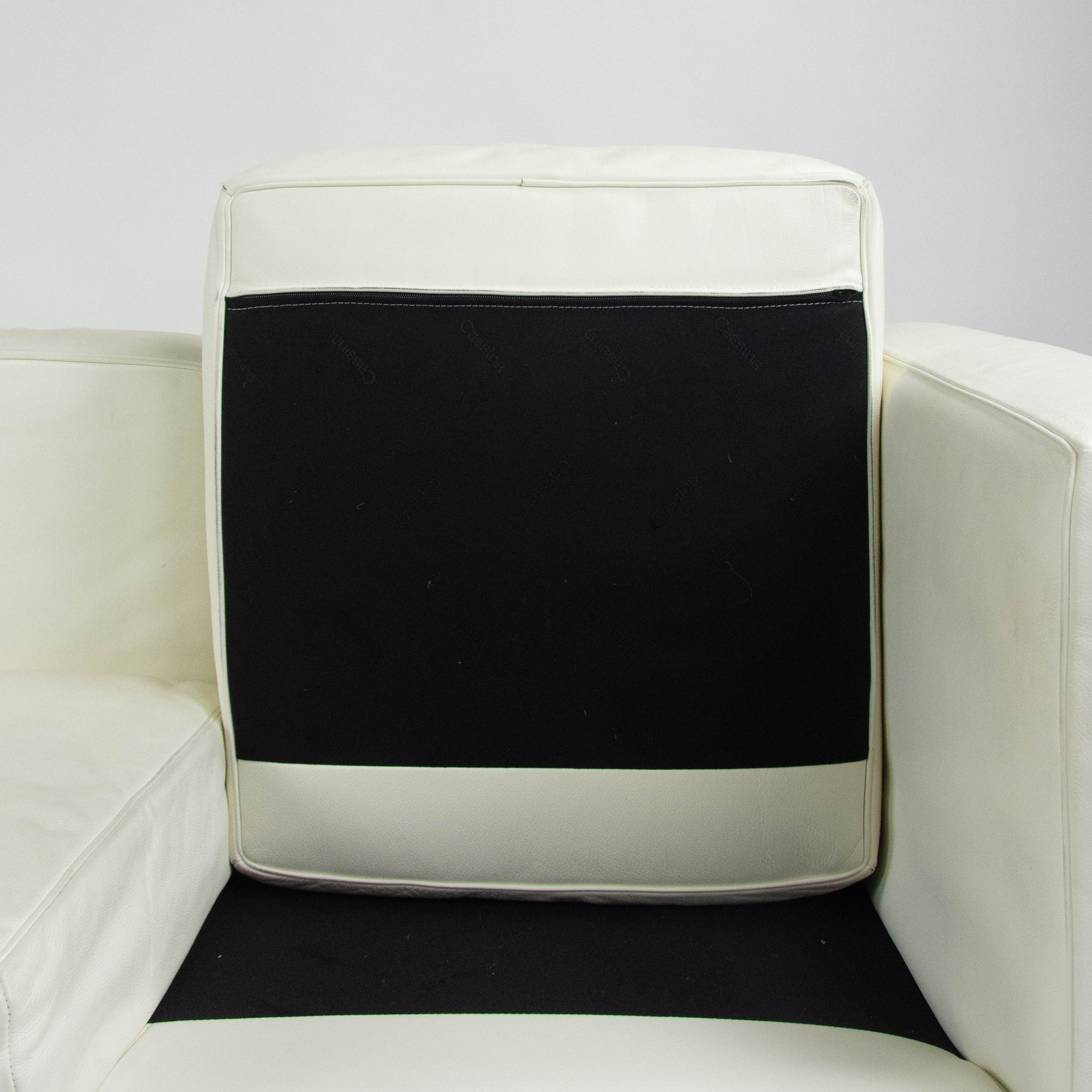 SOLD Cassina Italy Le Corbusier LC2 Petit Modele Three-Seat Sofa White Leather
