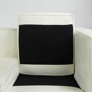 SOLD Cassina Italy Le Corbusier LC2 Petit Modele Three-Seat Sofa White Leather
