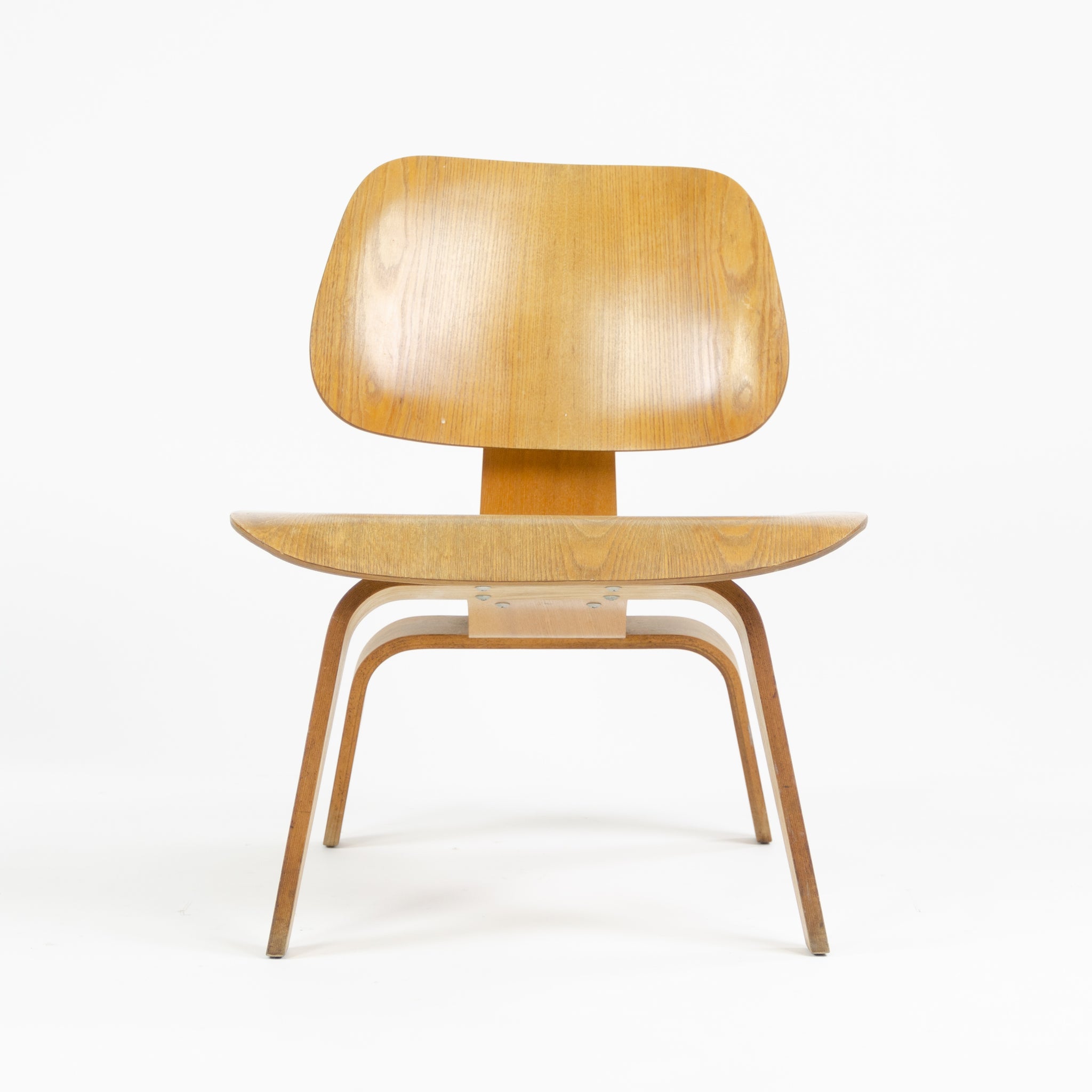SOLD Eames Herman Miller 1953 LCW Lounge Chair Wood Evans Calico Ash