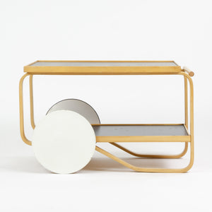 SOLD 1970's Early Alvar Aalto Artek Finsven Finmar 901 Bar Cart Tea Trolley Birch