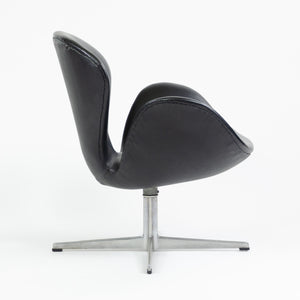 SOLD 1960's Arne Jacobsen Fritz Hansen Denmark Swan Chair Leather Upholstery