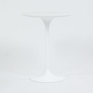 SOLD New Eero Saarinen For Knoll 16 Inch Tulip Side Table Matte White Marble Top 2x