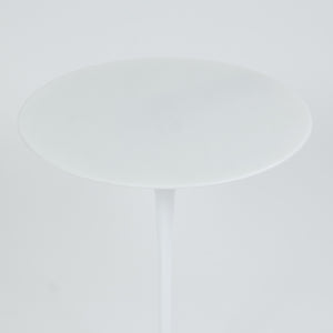 SOLD New Eero Saarinen For Knoll 16 Inch Tulip Side Table Matte White Marble Top 2x
