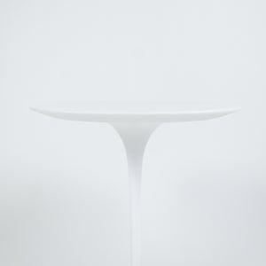 SOLD New Eero Saarinen For Knoll 16 Inch Tulip Side Table Matte White Marble Top 2x