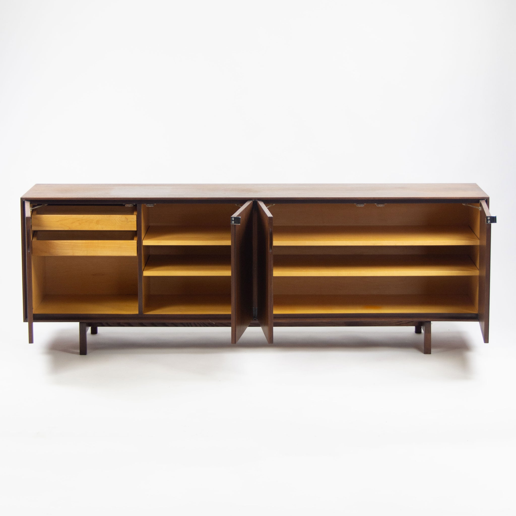 SOLD 1960's Florence Knoll Museum Quality Walnut Credenza Cabinet Sideboard