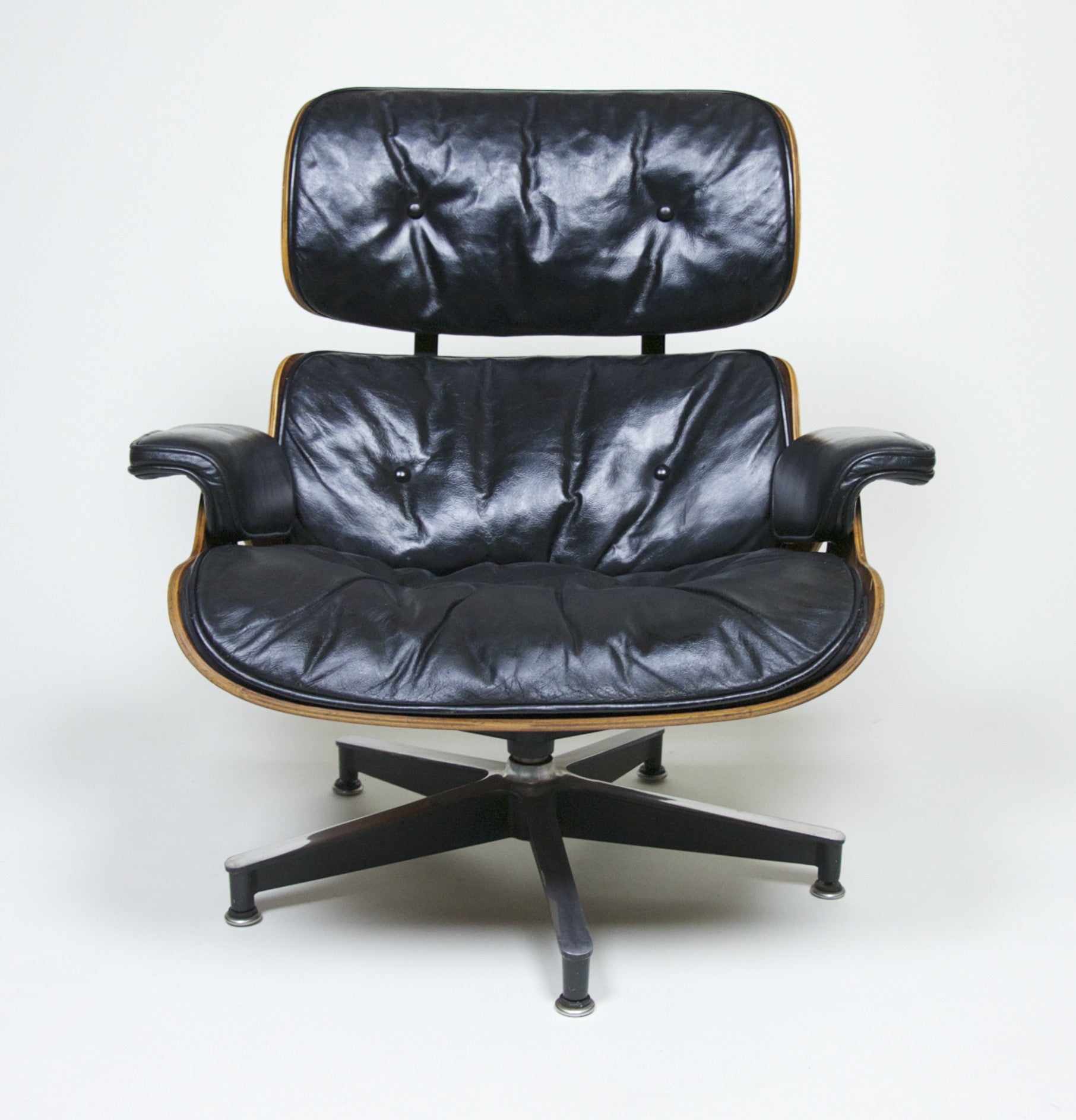 SOLD First Production Herman Miller Eames Lounge Chair & Ottoman with Brazilian Rosewood