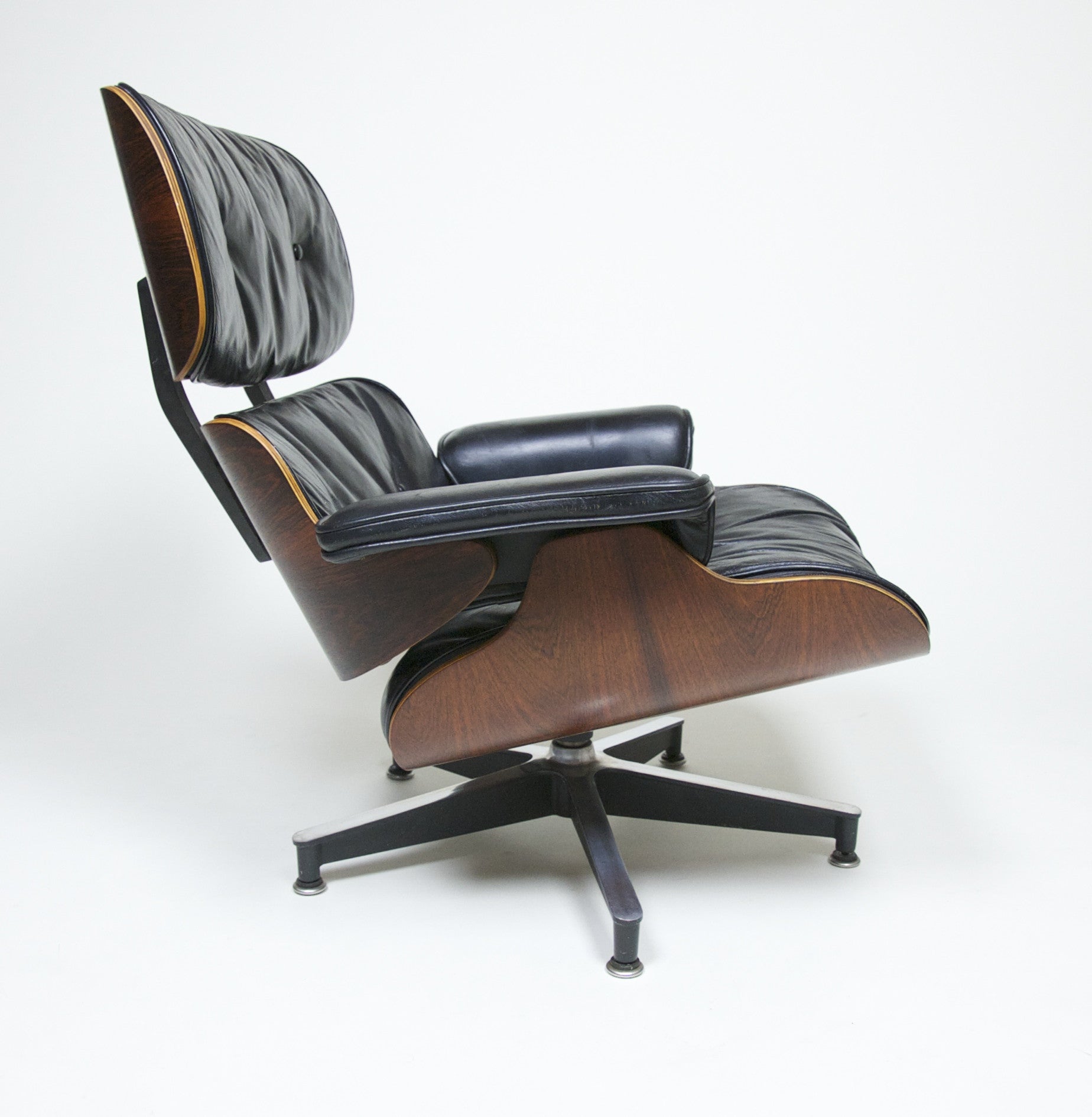 SOLD First Production Herman Miller Eames Lounge Chair & Ottoman with Brazilian Rosewood