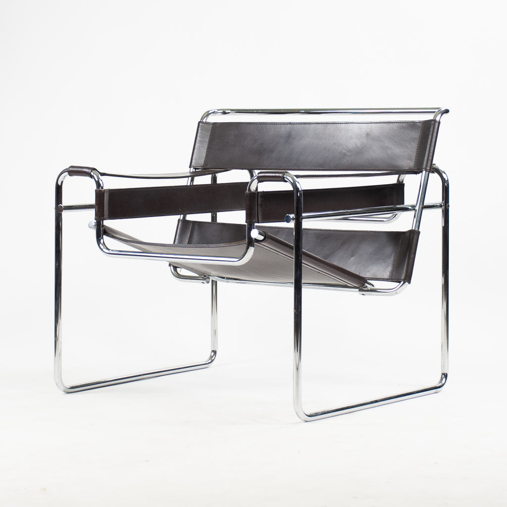SOLD Early Marcel Breuer Wassily Chair B3 by Gavina Stendig Knoll Brown Leather