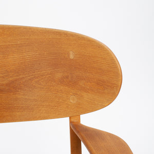 SOLD 1950s Hans Wegner CH-22 Oak Lounge Chairs Denmark Carl Hansen & Son 2x available