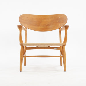 SOLD 1950s Hans Wegner CH-22 Oak Lounge Chairs Denmark Carl Hansen & Son 2x available