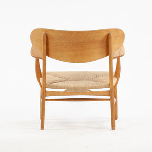 SOLD 1950s Hans Wegner CH-22 Oak Lounge Chairs Denmark Carl Hansen & Son 2x available