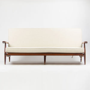 SOLD 1960's Original Vintage George Nakashima Studio Cherry Settee Sofa w/ Arms