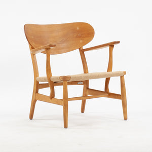 SOLD 1950s Hans Wegner CH-22 Oak Lounge Chairs Denmark Carl Hansen & Son 2x available