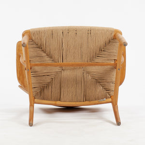 SOLD 1950s Hans Wegner CH-22 Oak Lounge Chairs Denmark Carl Hansen & Son 2x available