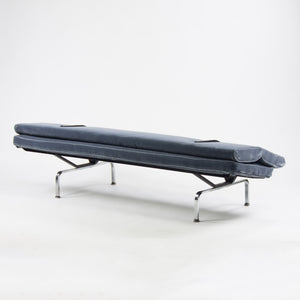 SOLD 1950's Original Eames Herman Miller Sofa Compact with Blue Mohair Upholstery