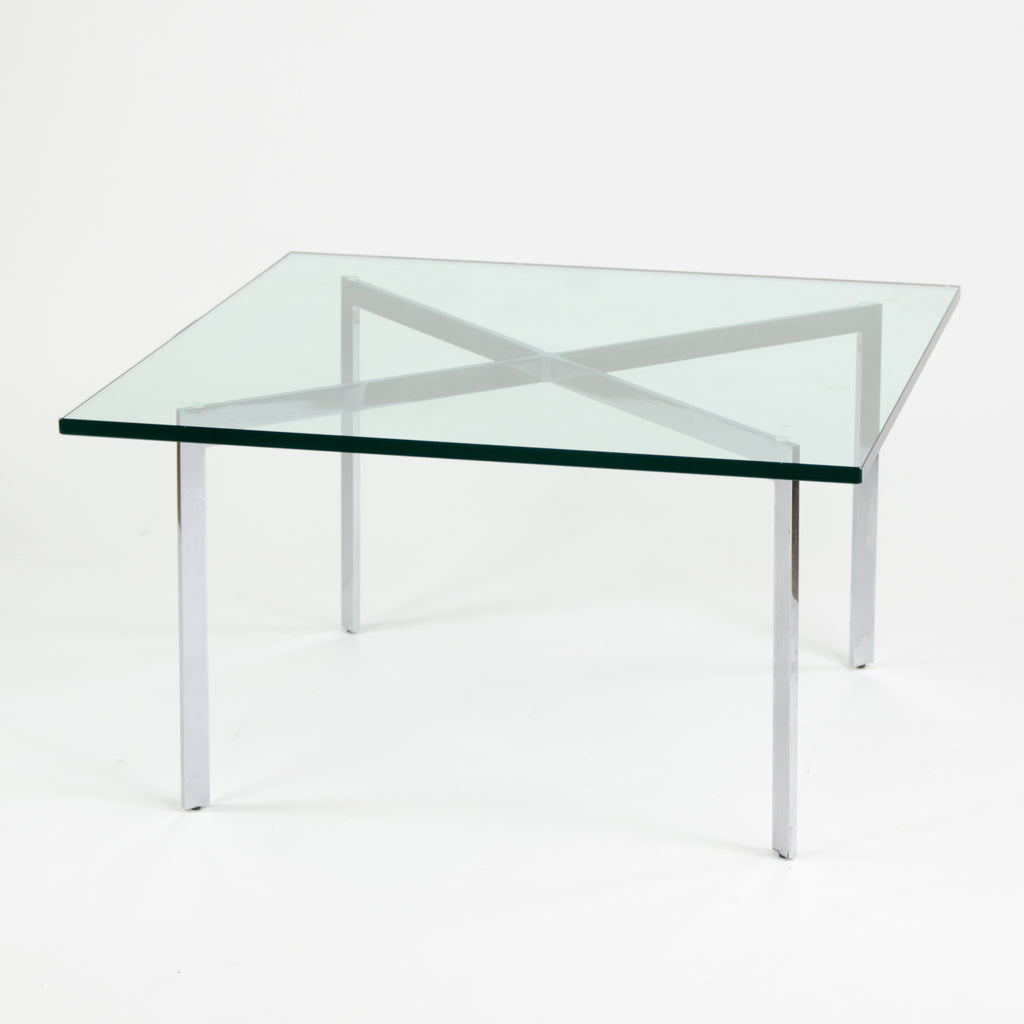 SOLD Knoll Mies Van Der Rohe Barcelona Coffee Table 34 Inch Glass Steel