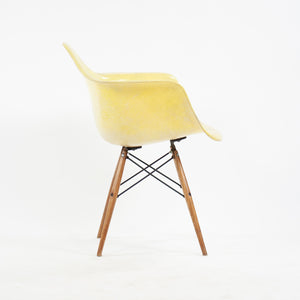 SOLD 1951 Eames Herman Miller DAW Armshell Fiberglass Chair Rope Edge Zenith Yellow