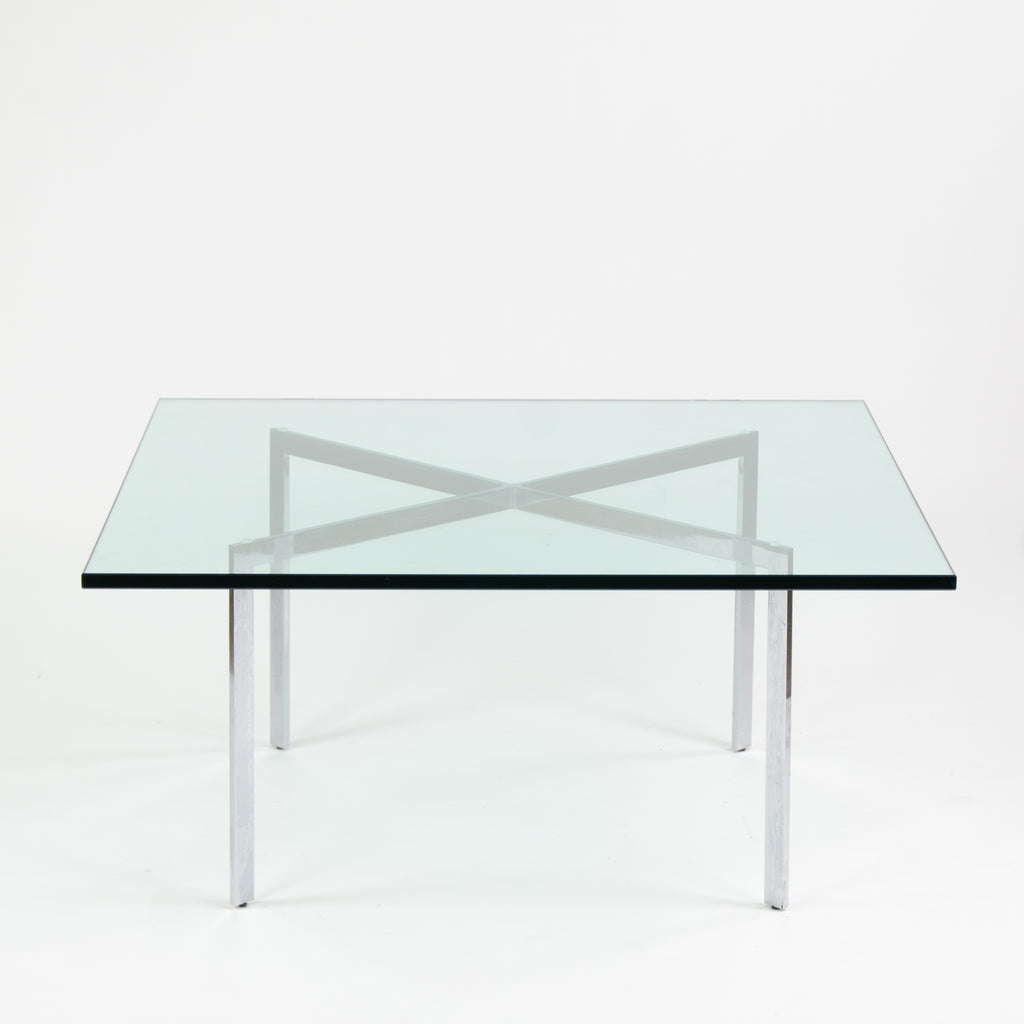 SOLD Knoll Mies Van Der Rohe Barcelona Coffee Table 40 Inch Glass Steel