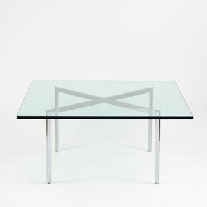 SOLD Knoll Mies Van Der Rohe Barcelona Coffee Table 40 Inch Glass Steel