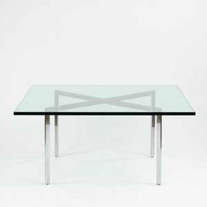 SOLD Knoll Mies Van Der Rohe Barcelona Coffee Table 40 Inch Glass Steel