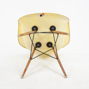 SOLD 1951 Eames Herman Miller DAW Armshell Fiberglass Chair Rope Edge Zenith Yellow