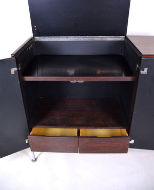 George Nelson Herman Miller Vintage Thin Edge Rosewood Credenza Cabinet Sideboard Bar