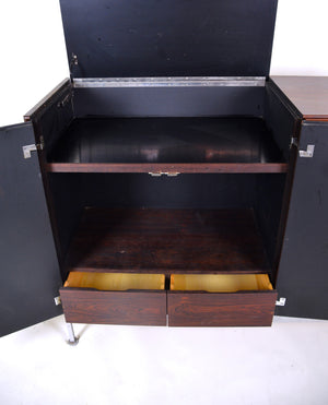 SOLD George Nelson Herman Miller Vintage Thin Edge Rosewood Credenza Cabinet Sideboard Bar