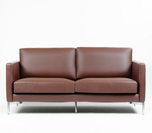 SOLD Knoll International Divina Settee by Piero Lissoni MINT! Brown Leather