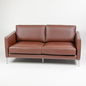 SOLD Knoll International Divina Settee by Piero Lissoni MINT! Brown Leather