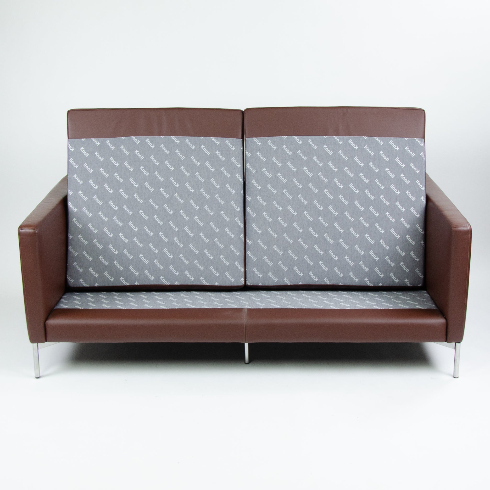 SOLD Knoll International Divina Settee by Piero Lissoni MINT! Brown Leather