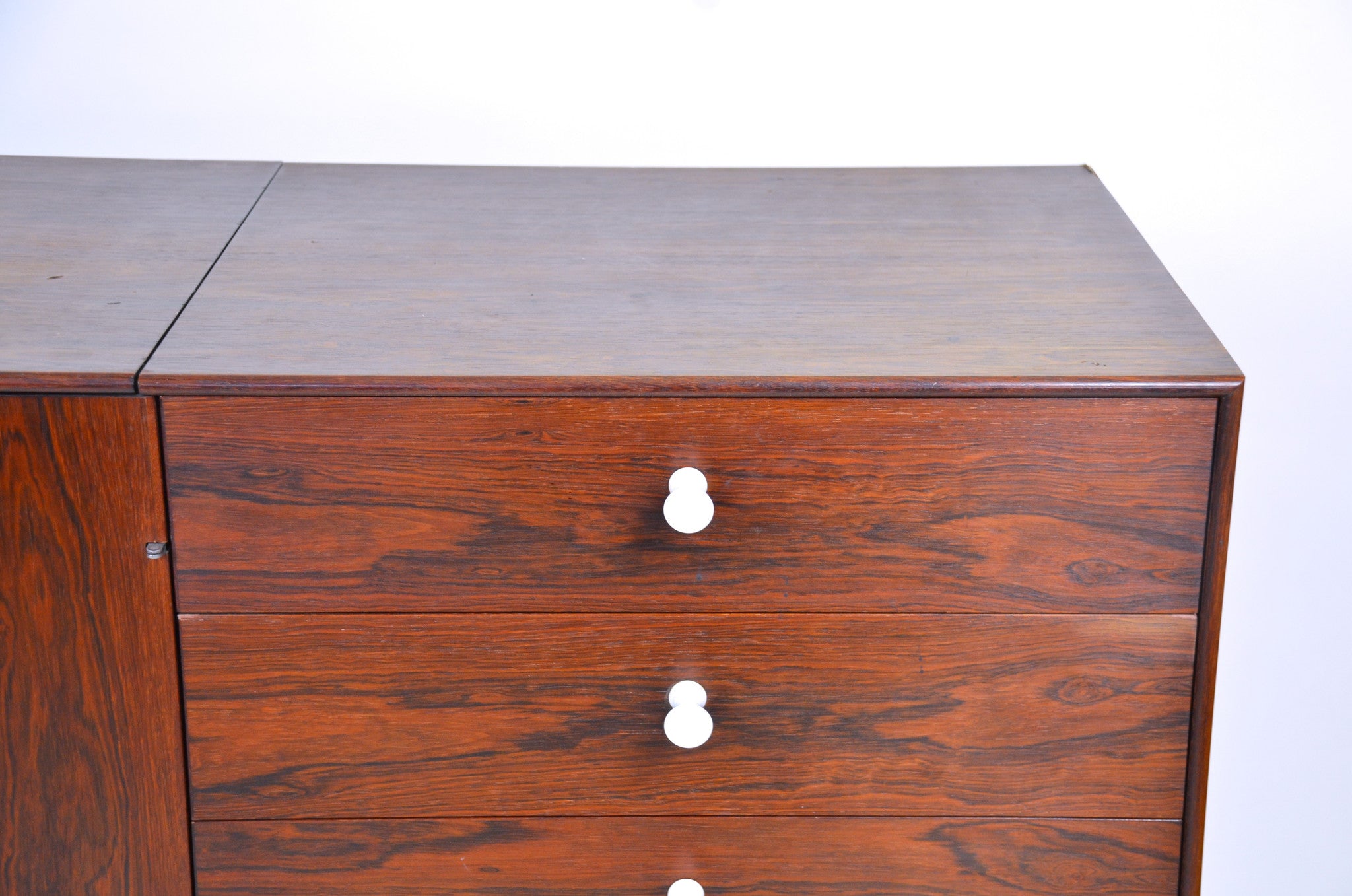 SOLD George Nelson Herman Miller Vintage Thin Edge Rosewood Credenza Cabinet Sideboard Bar