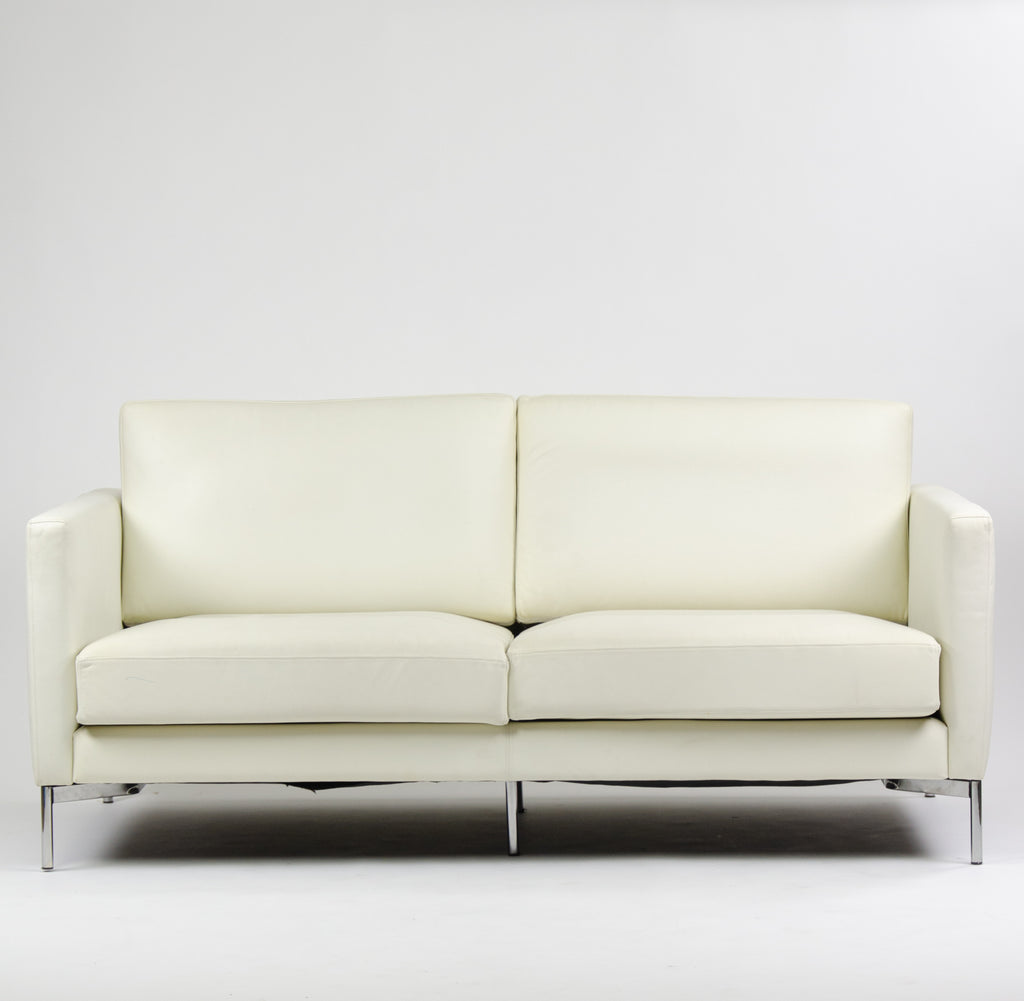 SOLD Knoll International Divina Settee Sofa by Piero Lissoni MINT! Ivory Leather