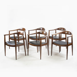 SOLD 12x Hans Wegner Round The Chair Johannes Hansen Denmark For Knoll Oak Armchairs