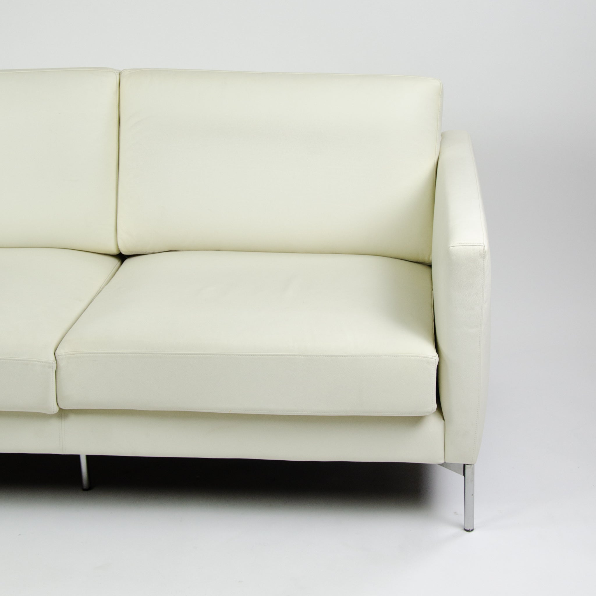 SOLD Knoll International Divina Settee Sofa by Piero Lissoni MINT! Ivory Leather