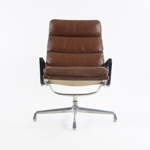 SOLD 1970's Museum Quality Eames Herman Miller Soft Pad Aluminum Lounge Chair Brown