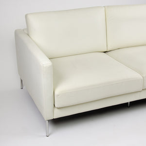 SOLD Knoll International Divina Settee Sofa by Piero Lissoni MINT! Ivory Leather